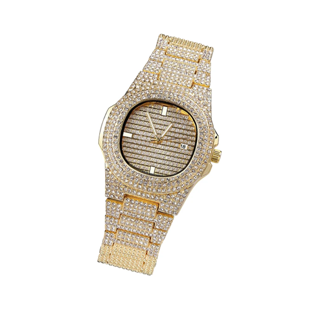 Rhinestone Zircon Watch Men Wrist Fashion Quartz Band Golden Luxury Bracelet Durable Gifts Christmas Valentine Birthday
Rhinestone Zircon Watch Men Wrist Fashion Quartz Band Golden Luxury Bracelet Durable Gifts Christmas Valentine Birthday