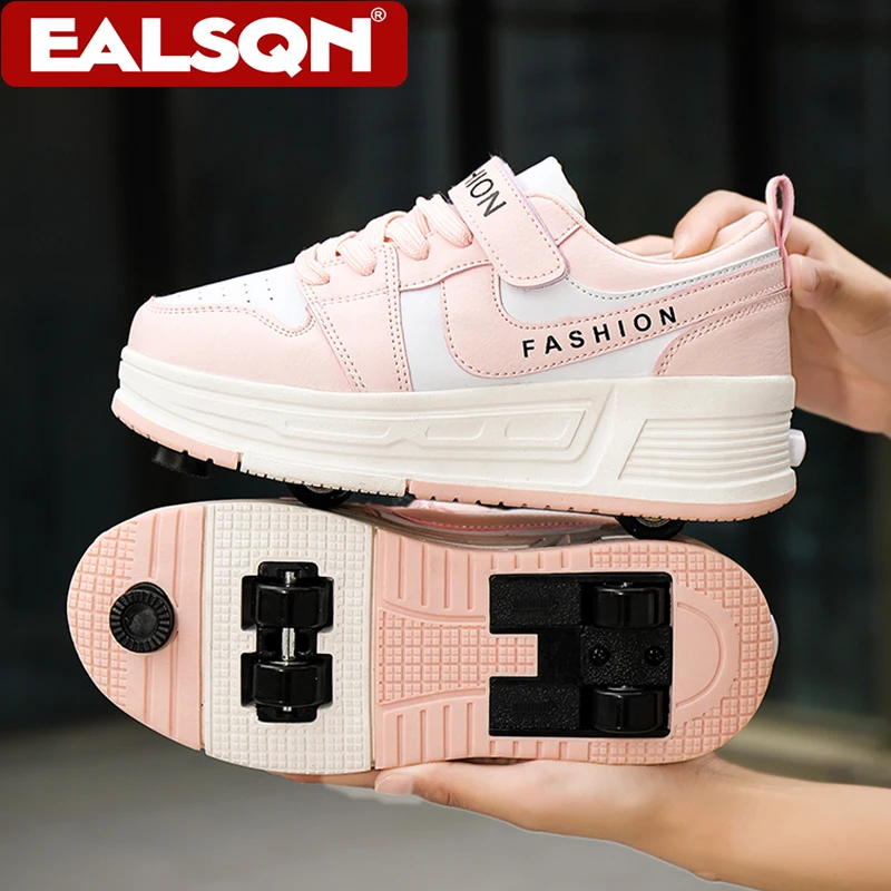 New Roller Skates Shoes Kids Four Wheels With Sneaker Detachable Roller Shoe Breathable Fashion Children Walking Shoe Kid Gifts
New Roller Skates Shoes Kids Four Wheels With Sneaker Detachable Roller Shoe Breathable Fashion Children Walking Shoe Kid Gifts