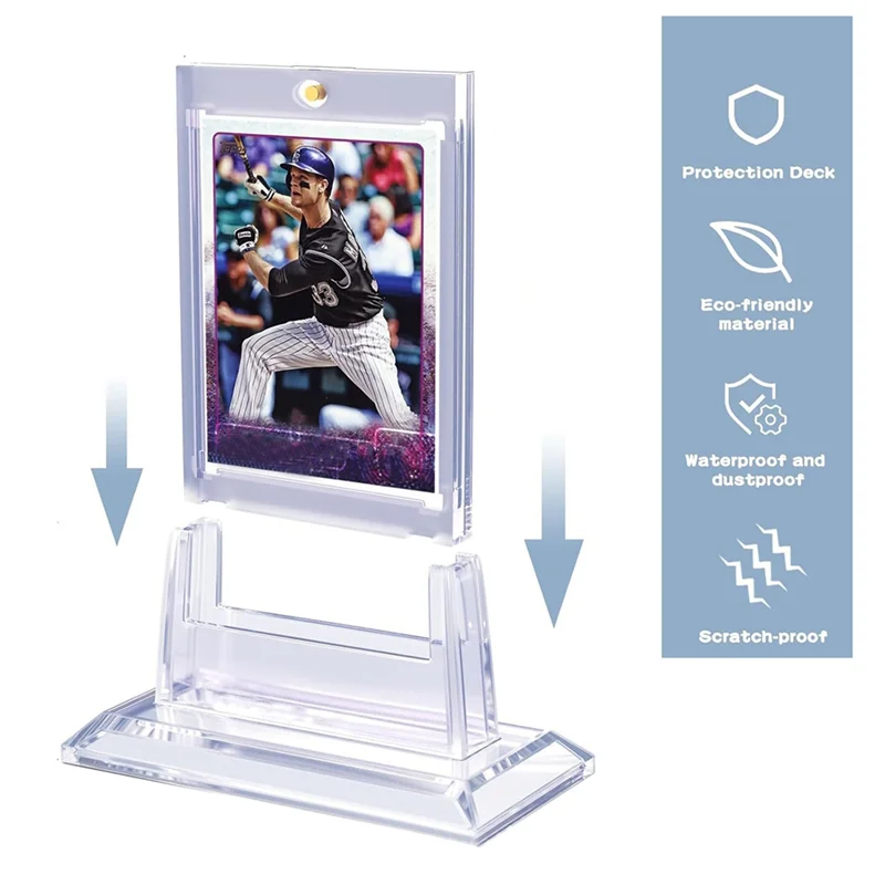 A19Q-12 Count Magnetic Card Holders For Trading Cards, 35PT Acrylic Baseball Card Holders With Card Stands For Sports Cards
A19Q-12 Count Magnetic Card Holders For Trading Cards, 35PT Acrylic Baseball Card Holders With Card Stands For Sports Cards