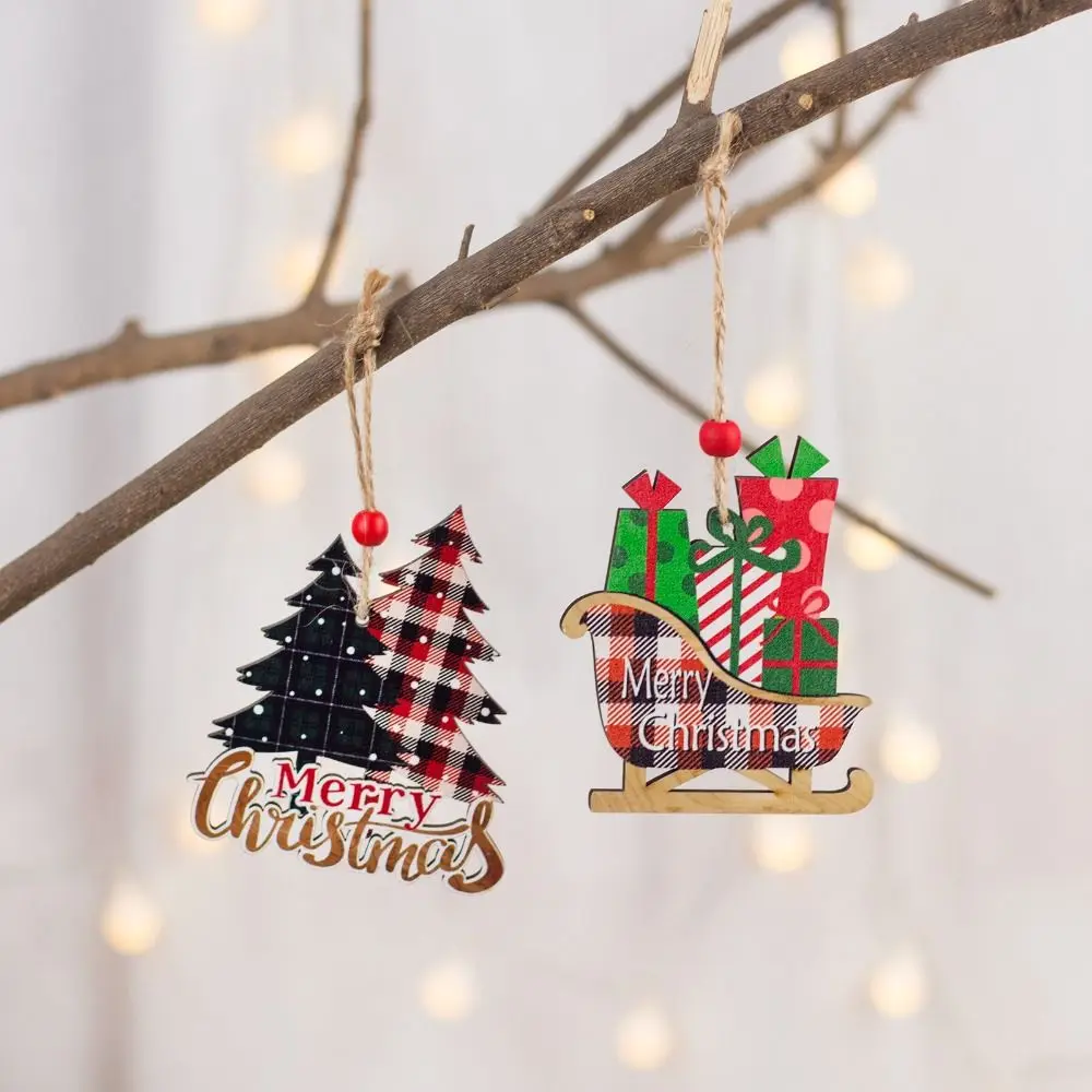 Creative Wooden Christmas Pendant Sleigh Red Plaid Christmas Tree Hanging Ornament Decorative Hanging Christmas Decoration
Creative Wooden Christmas Pendant Sleigh Red Plaid Christmas Tree Hanging Ornament Decorative Hanging Christmas Decoration