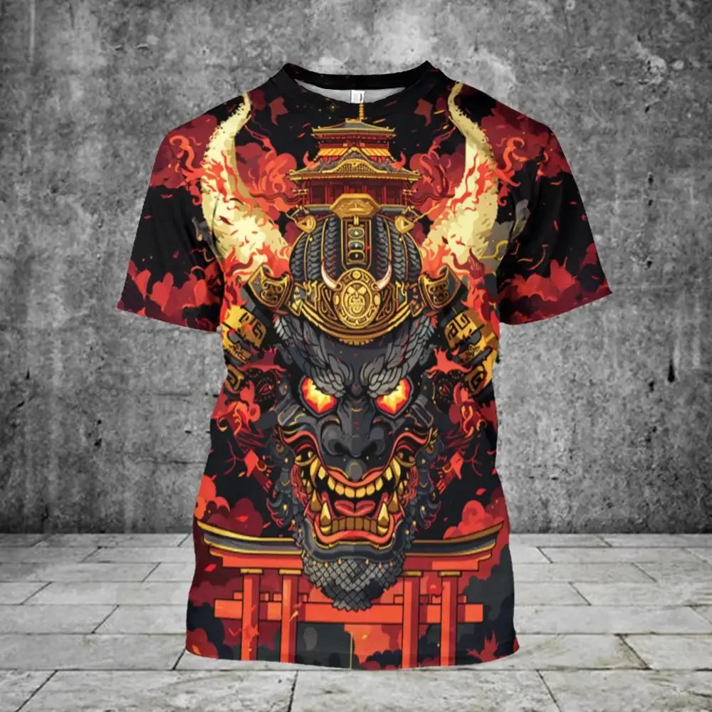 Men's T-Shirt Japanese Ghost Warrior Pattern Print T shirt Casual O-neck Short Sleeve Top Hip Hop Trend Streetwear Oversized Tee
Men's T-Shirt Japanese Ghost Warrior Pattern Print T shirt Casual O-neck Short Sleeve Top Hip Hop Trend Streetwear Oversized Tee