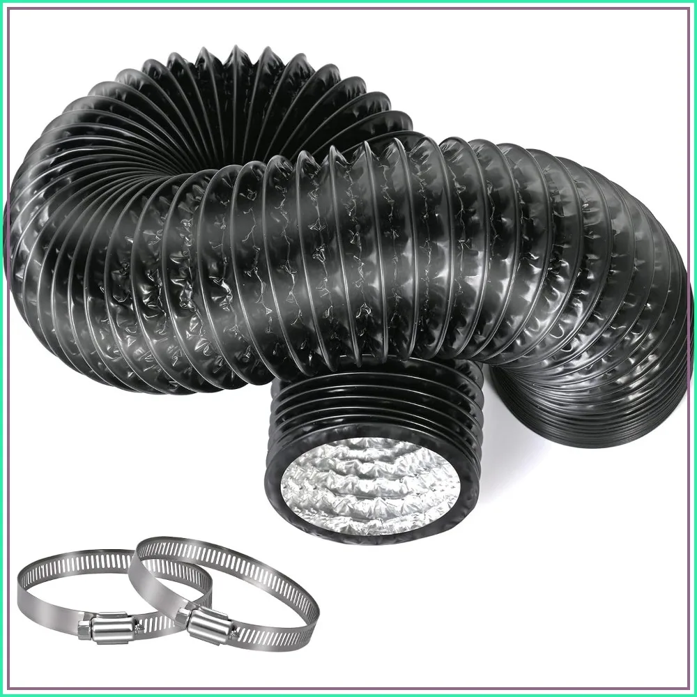 3-Inch 5 Feet Long Dryer Vent Hose, Thickened Aluminum Foil Flexible Ducting with 2 Clamps for HVAC, Grow Tents, Kitchen Exhaust
3-Inch 5 Feet Long Dryer Vent Hose, Thickened Aluminum Foil Flexible Ducting with 2 Clamps for HVAC, Grow Tents, Kitchen Exhaust