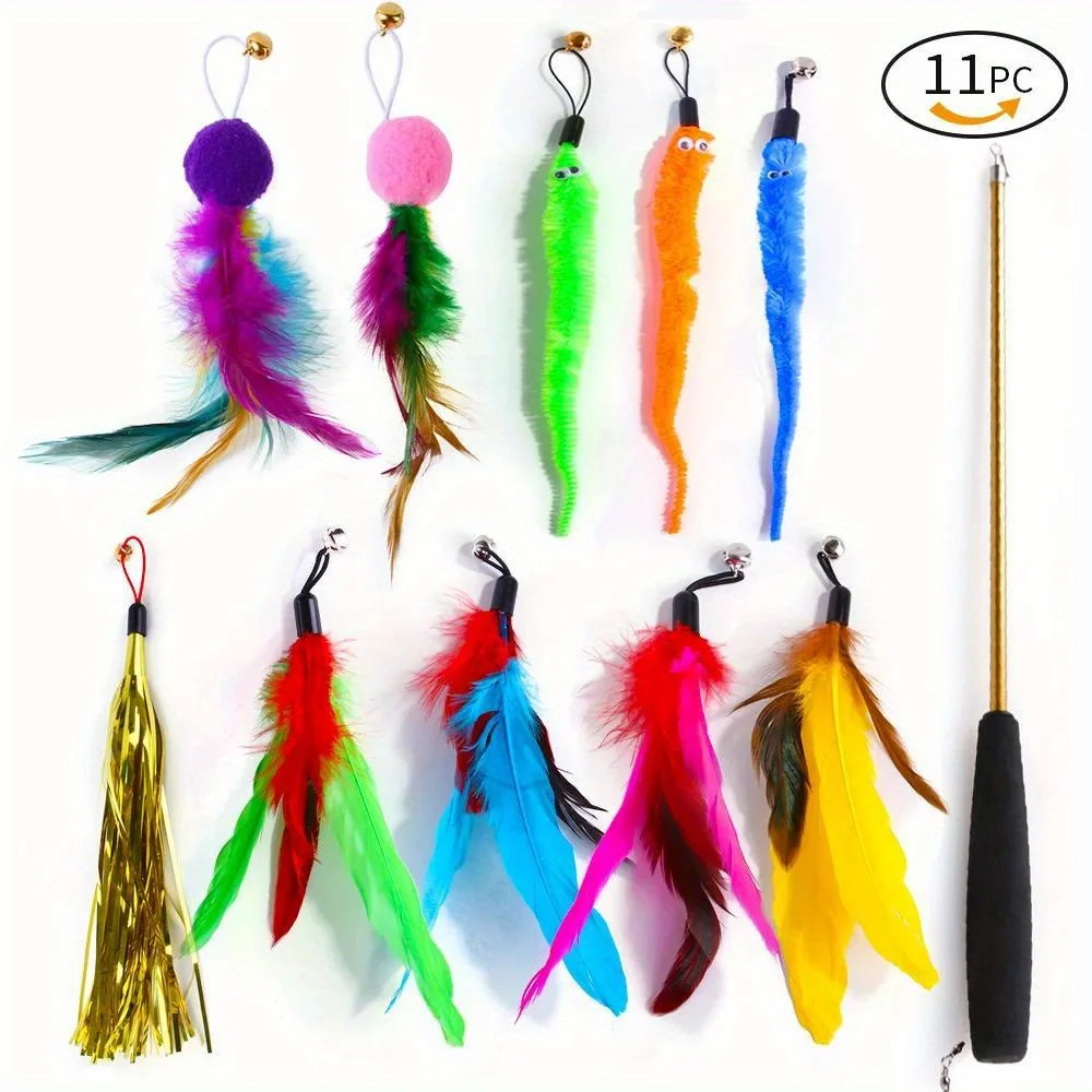 Tassel Hair Ball Feather Replacement Head Retractable Cat-friendly Fishing Rod Cat Toys Interactive Pet Products for Cats
Tassel Hair Ball Feather Replacement Head Retractable Cat-friendly Fishing Rod Cat Toys Interactive Pet Products for Cats