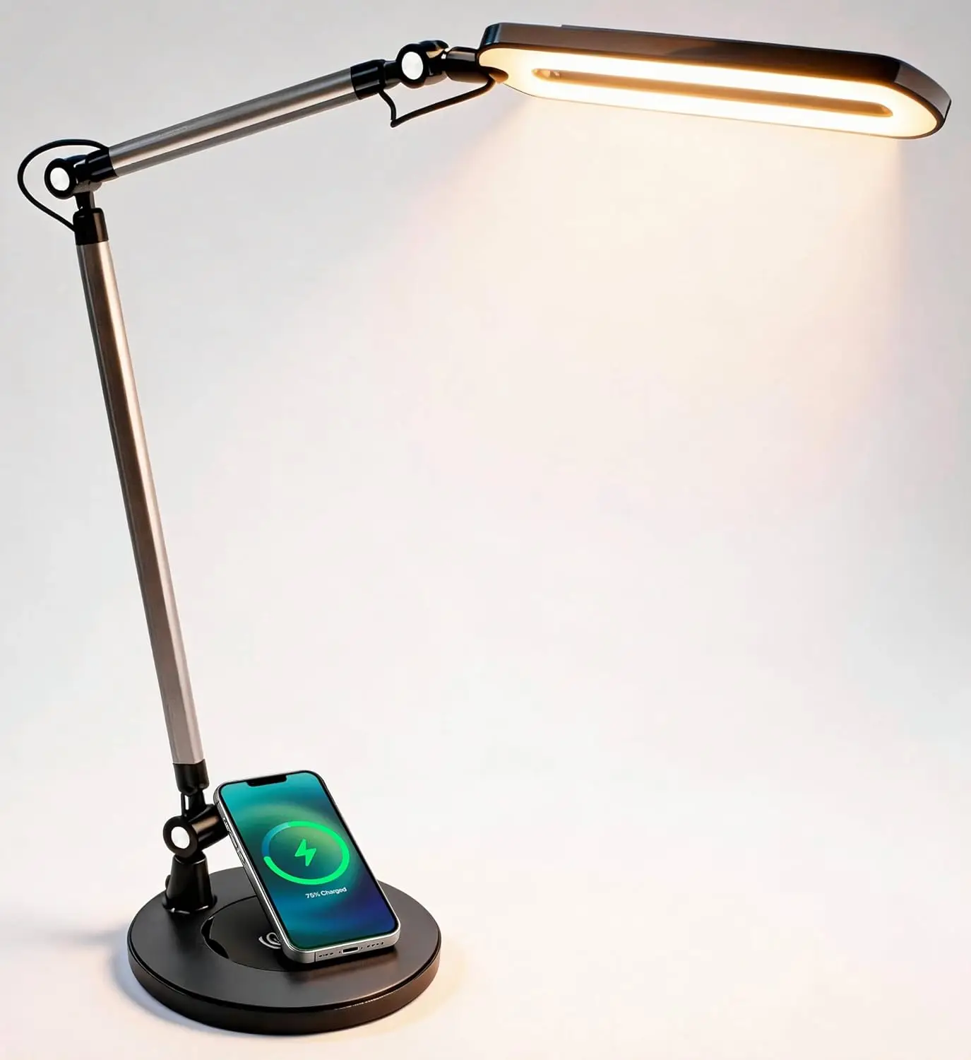 LED Architect Desk Lamp with Wireless Charger, 32" Tall, Adjustable Swing Arm, 3 Color Modes, 12 Brightness Levels, Eye-Caring for Home Office Reading Study
LED Architect Desk Lamp with Wireless Charger, 32" Tall, Adjustable Swing Arm, 3 Color Modes, 12 Brightness Levels, Eye-Caring for Home Office Reading Study