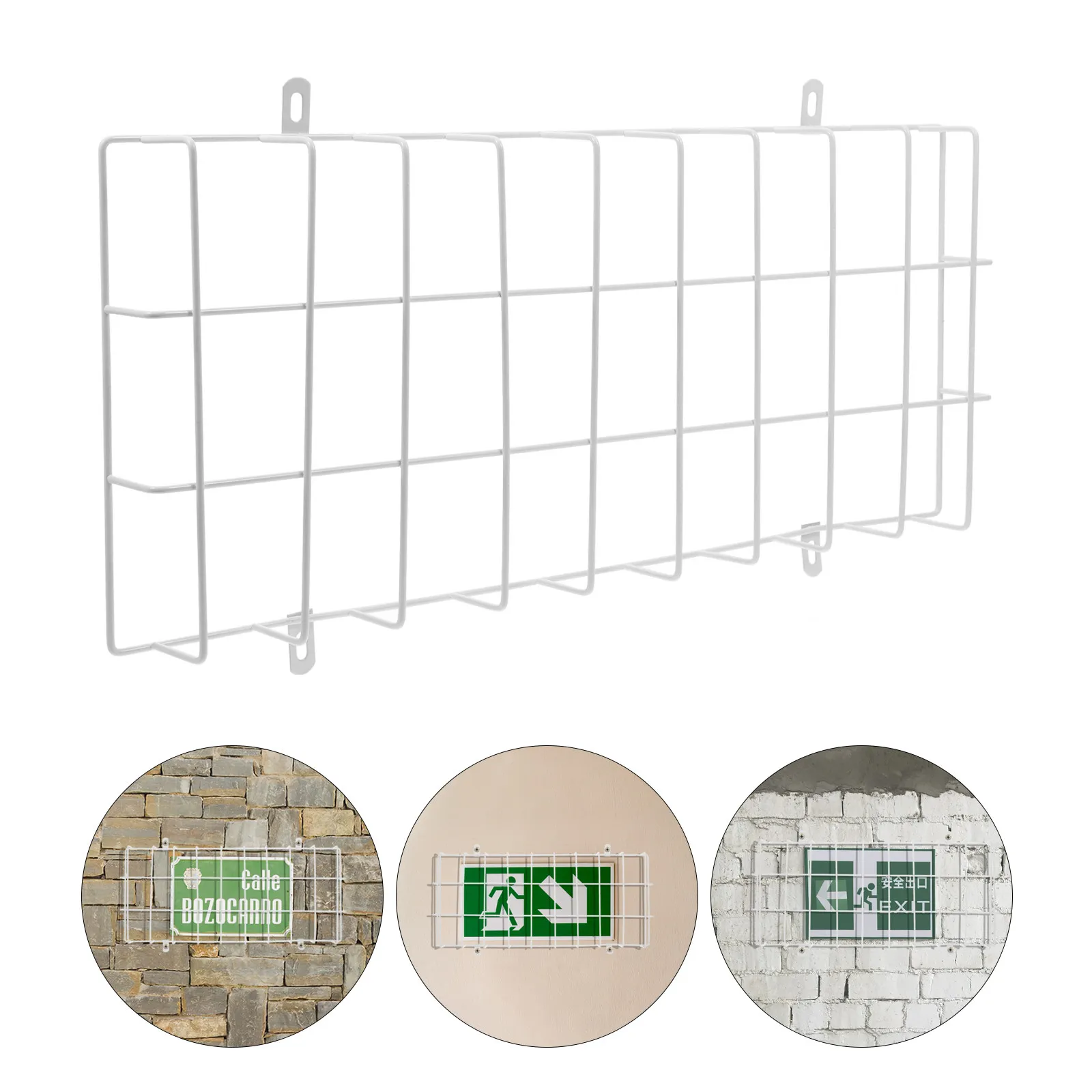 Exit Sign Cover Heavy Duty Protective Cage for Emergency Light Wire Guard Gym Exit Light Protector Wire Cage Guard for Wall