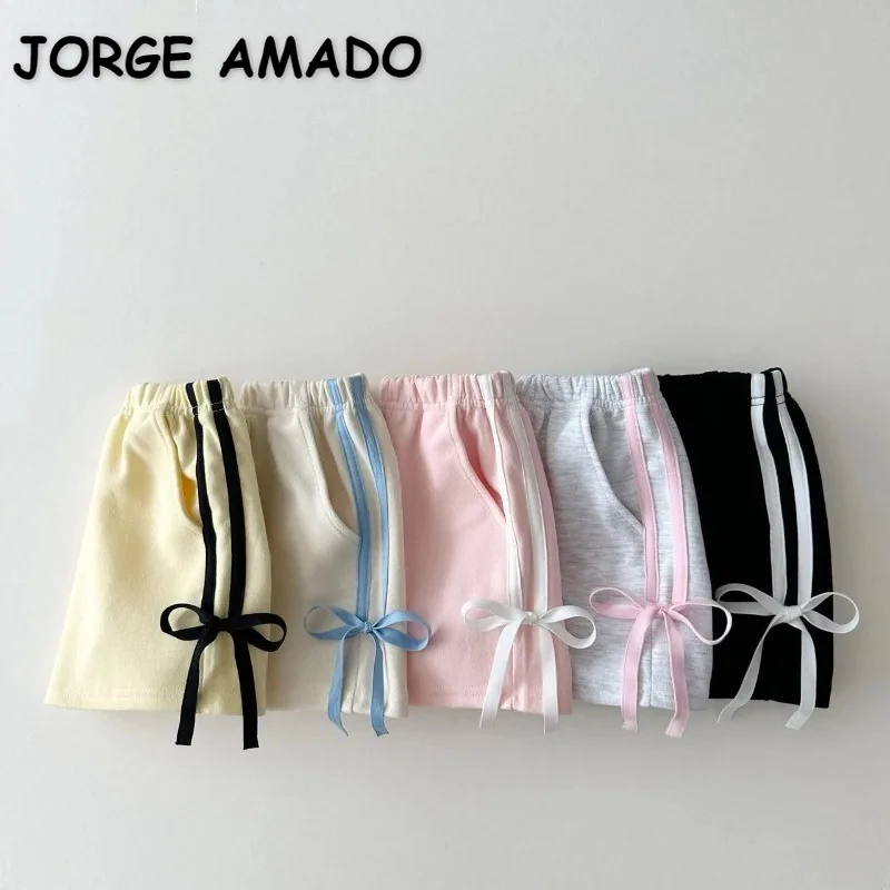 Korean Style New Summer Baby Girls Sports Shorts Side Seam Stripe Bow Elastic Waist Loose Pants Casual Children Clothes A24147
Korean Style New Summer Baby Girls Sports Shorts Side Seam Stripe Bow Elastic Waist Loose Pants Casual Children Clothes A24147