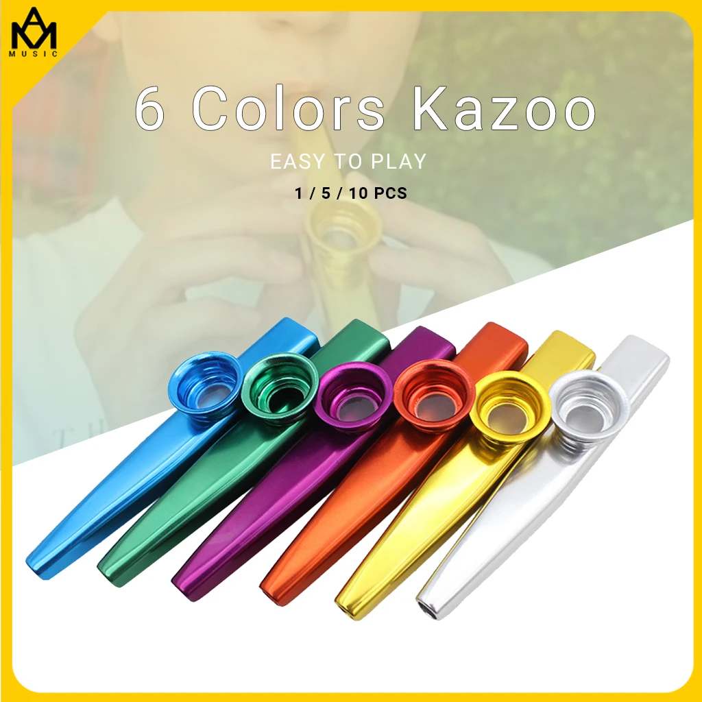 Simple Design Lightweight Kazoo Aluminum Alloy Metal for Music Lovers 6 Colors Optional Beginner For Kids & Adults 1/5/10 PCS
Simple Design Lightweight Kazoo Aluminum Alloy Metal for Music Lovers 6 Colors Optional Beginner For Kids & Adults 1/5/10 PCS