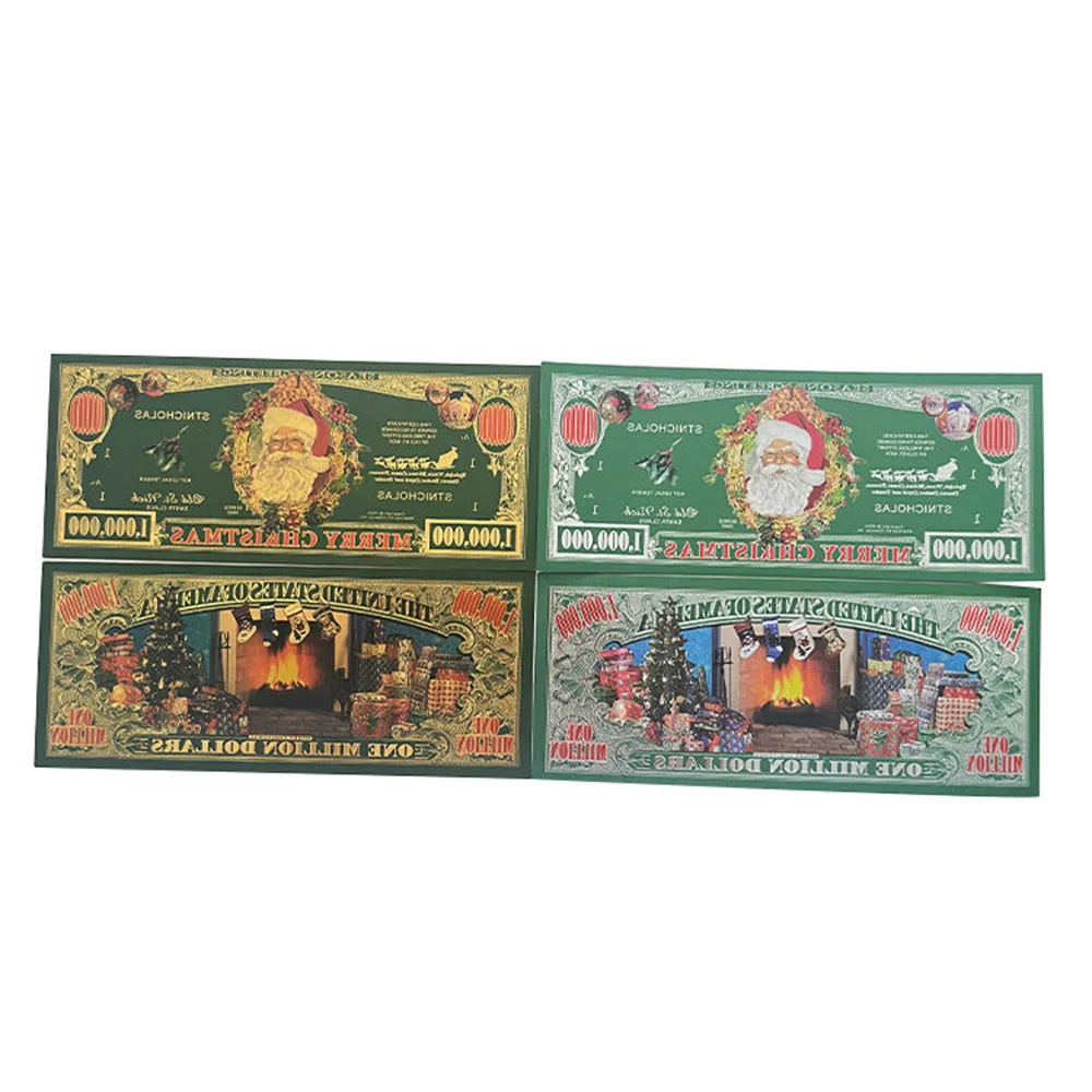 wholesale Merry Christmas Santa Claus Cartoon Gold Foil Banknotes Home Decor Crafts Lucky Coins Collectibles Gifts
wholesale Merry Christmas Santa Claus Cartoon Gold Foil Banknotes Home Decor Crafts Lucky Coins Collectibles Gifts