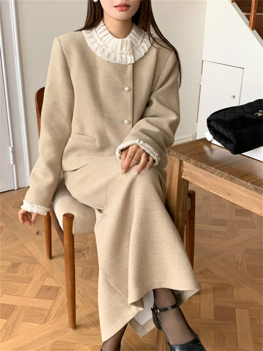 Alien Kitty Chic Elegant Women Suits Sweet Slim New Office Lady 2025 Winter Work Wear Daily Wedding Blazers Long Skirts
Alien Kitty Chic Elegant Women Suits Sweet Slim New Office Lady 2025 Winter Work Wear Daily Wedding Blazers Long Skirts