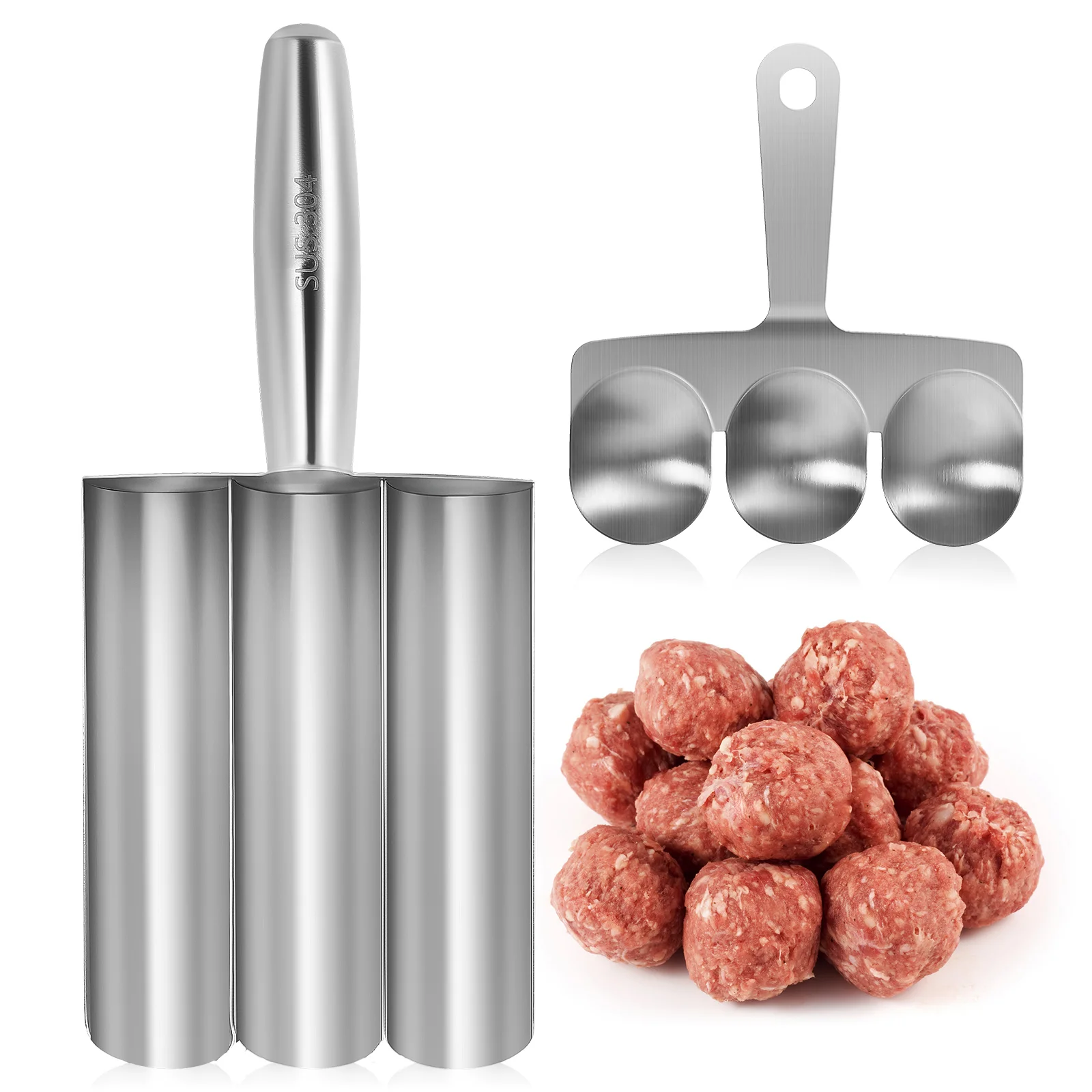 Creative Kitchen Four Fold Meatball Maker Meatballs Gadget Tool Stainless Steel Mold
Creative Kitchen Four Fold Meatball Maker Meatballs Gadget Tool Stainless Steel Mold