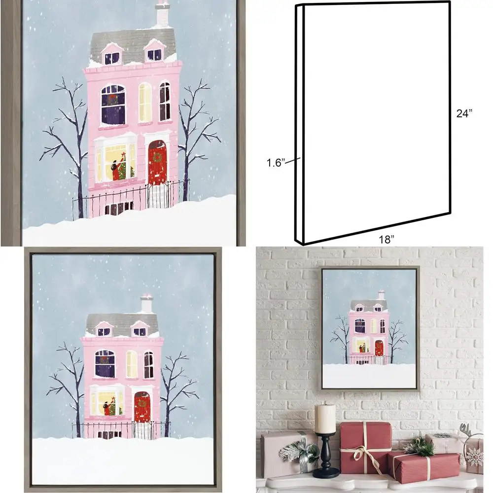 Maja Tomljanovic's 18x24 Pink Christmas House Canvas, Holiday Art серого цвета
Maja Tomljanovic's 18x24 Pink Christmas House Canvas, Holiday Art серого цвета