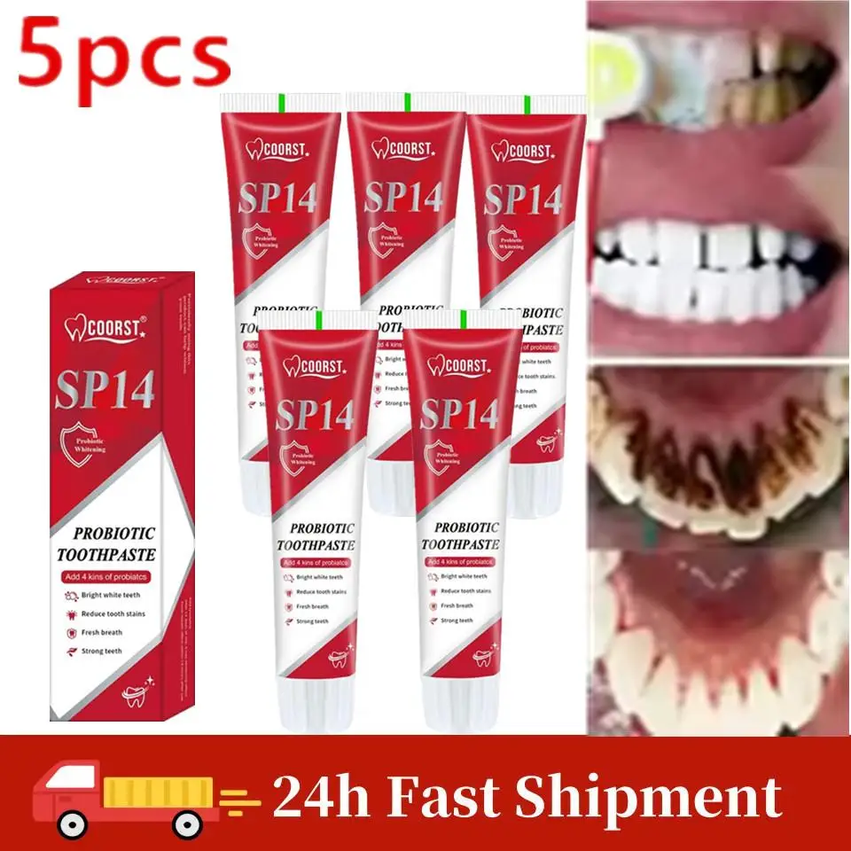 5PCS SP14 Probiotic Toothpaste Whiten Clean Teeth Remove Stains Oral Care Management Fresh Breath With Sodium Saccharin
5PCS SP14 Probiotic Toothpaste Whiten Clean Teeth Remove Stains Oral Care Management Fresh Breath With Sodium Saccharin