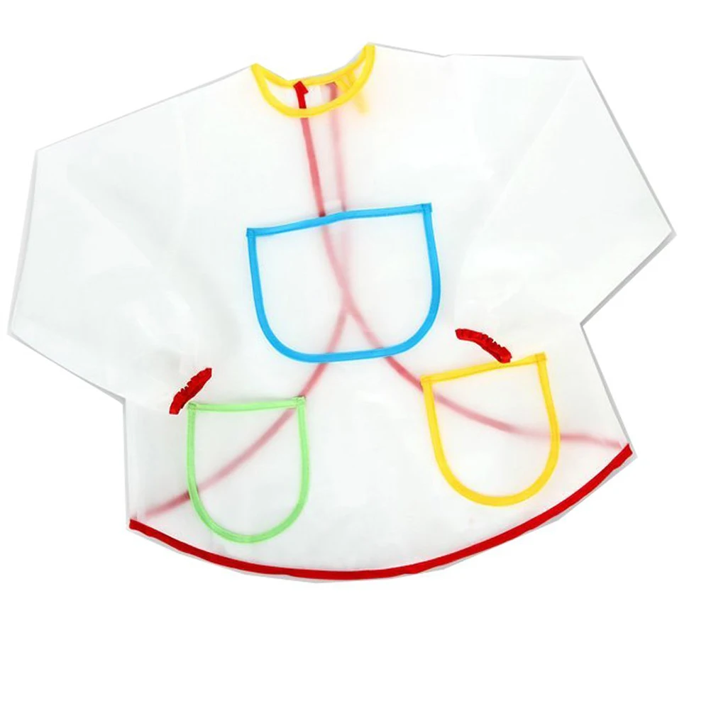 Waterproof Painting Apron 3 Large Pockets Kids Childrens Smock Long Sleeved PVC Transparent Coveralls Protect Clothes Oil
Waterproof Painting Apron 3 Large Pockets Kids Childrens Smock Long Sleeved PVC Transparent Coveralls Protect Clothes Oil