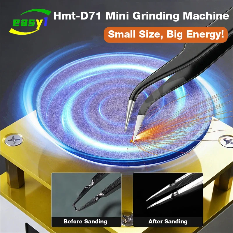 HMT-D71 Mini Polisher High Speed Grinder LCD Display for Tweezers, Soldering Tips and Electronic Repair Tools
HMT-D71 Mini Polisher High Speed Grinder LCD Display for Tweezers, Soldering Tips and Electronic Repair Tools