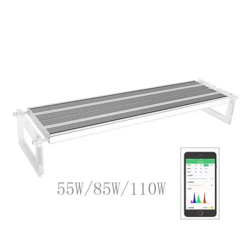 Dimmable 55W-110W APP Controlled IP33 Waterproof LED Aquarium Light for Fish Tank Simulating Sunrise and Sunset
Dimmable 55W-110W APP Controlled IP33 Waterproof LED Aquarium Light for Fish Tank Simulating Sunrise and Sunset