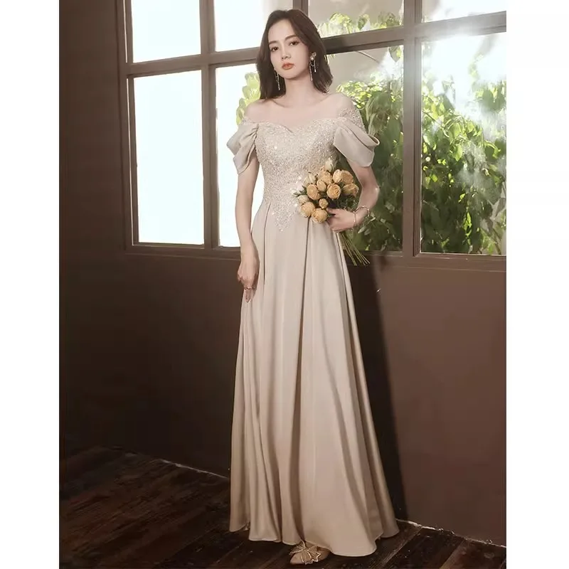 Boat Neck Sequins Evening Dress Women Off the Shoulder Pleated Cocktail Dresses Elegant Simple Modern Prom Gown
Boat Neck Sequins Evening Dress Women Off the Shoulder Pleated Cocktail Dresses Elegant Simple Modern Prom Gown
