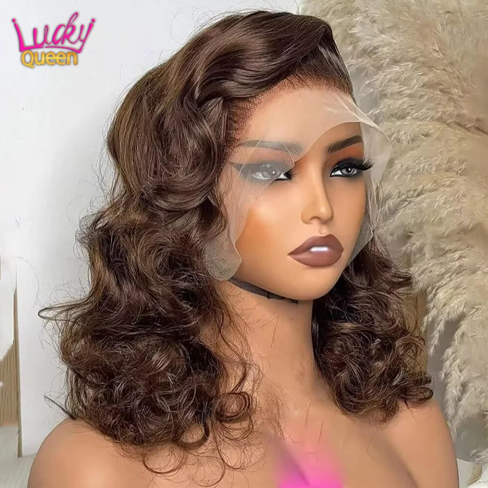 Chocolate Brown Lace Front Wigs Human Hair #4 Wig 180% Density 13x4 Body Wave Lace Front Wigs Human Hair for Women Short Bob Cut
Chocolate Brown Lace Front Wigs Human Hair #4 Wig 180% Density 13x4 Body Wave Lace Front Wigs Human Hair for Women Short Bob Cut