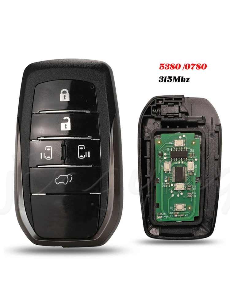 jingyuqin 5 Buttons 315MHz 71Chip ASK Smart Key For Toyota Previa Alphard Board ND900-0780 / 5380
jingyuqin 5 Buttons 315MHz 71Chip ASK Smart Key For Toyota Previa Alphard Board ND900-0780 / 5380