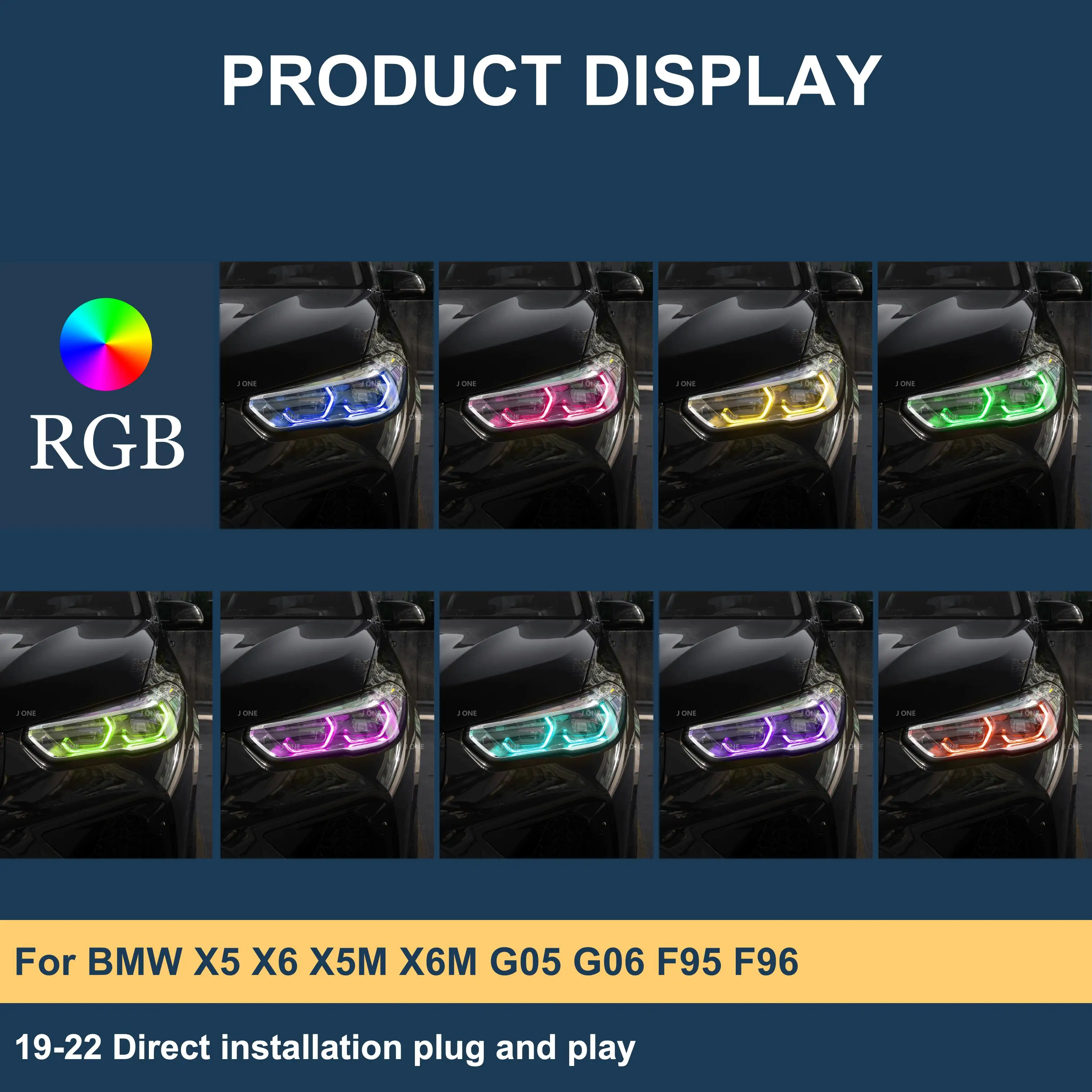 J ONE Auto Parts Drl Rgb Colour Control By Phone For BMW X5 X6 X5M X6M G05 Rgb Drl G05 G06 F95 F96 2019 To 2022
J ONE Auto Parts Drl Rgb Colour Control By Phone For BMW X5 X6 X5M X6M G05 Rgb Drl G05 G06 F95 F96 2019 To 2022