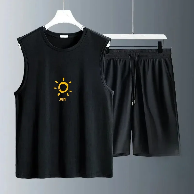 2025 Summer Men's Sports Vest Two-Piece Set Lightweight Quick Dry Polyester Mesh Vest Breathable Fashion Sleeveless T-Shirt
2025 Summer Men's Sports Vest Two-Piece Set Lightweight Quick Dry Polyester Mesh Vest Breathable Fashion Sleeveless T-Shirt