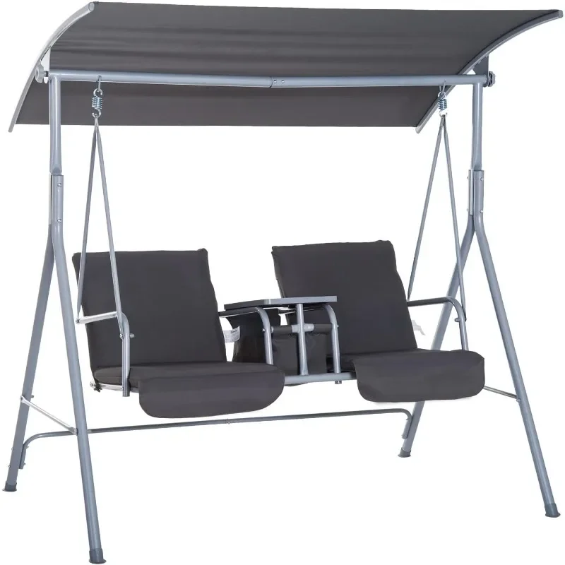 Balançoire de porche Tatavec support, balançoire extérieure avec modifications CAN, table de rangement pivotante
Balançoire de porche Tatavec support, balançoire extérieure avec modifications CAN, table de rangement pivotante