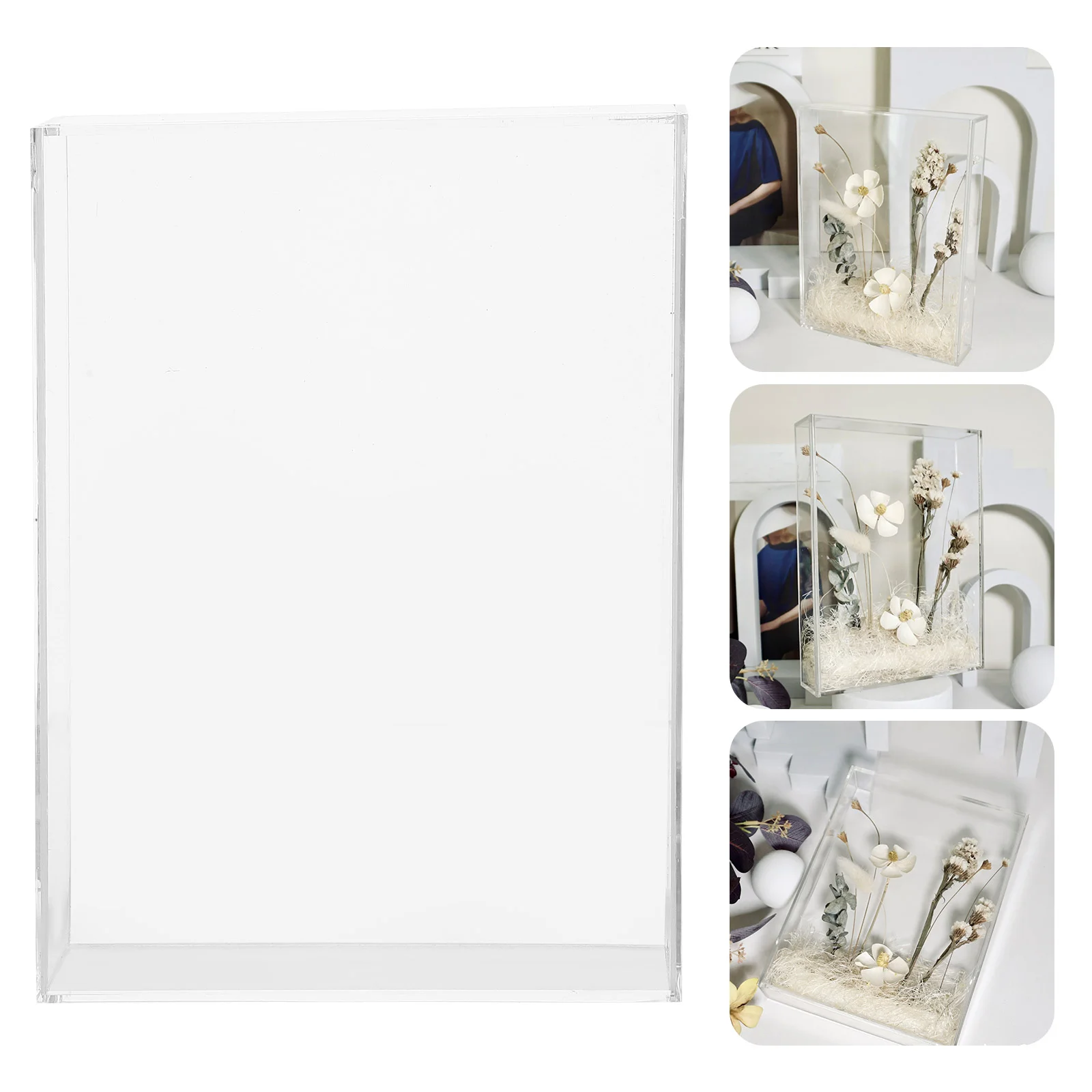 Acrylic Display Box Sleek Pictures Case Household Desktop Transparent Small Item Dried Flowers Holder Photo Frame
Acrylic Display Box Sleek Pictures Case Household Desktop Transparent Small Item Dried Flowers Holder Photo Frame