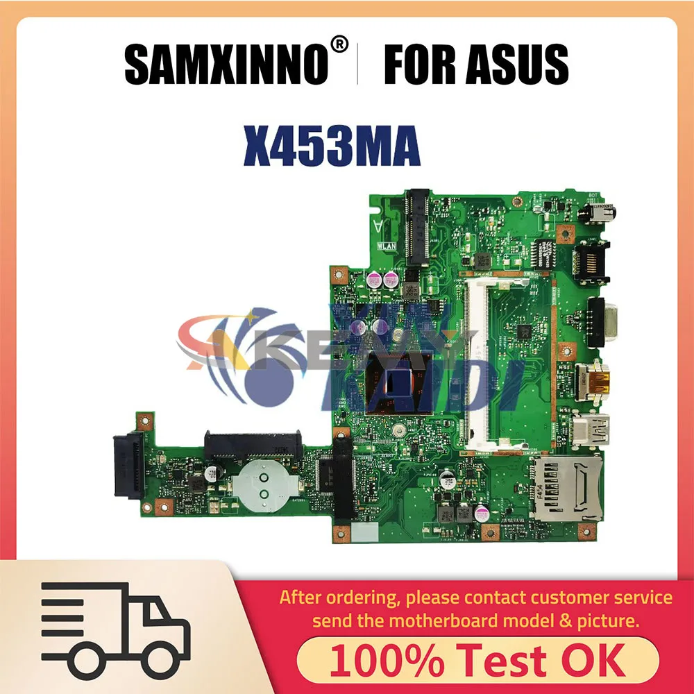 Notebook Mainboard For ASUS X453MA X453M F453MA P453MA Laptop Motherboard N2830 N2840 N2940 N3540 REV:2.0 DDR3L Systemboard
Notebook Mainboard For ASUS X453MA X453M F453MA P453MA Laptop Motherboard N2830 N2840 N2940 N3540 REV:2.0 DDR3L Systemboard