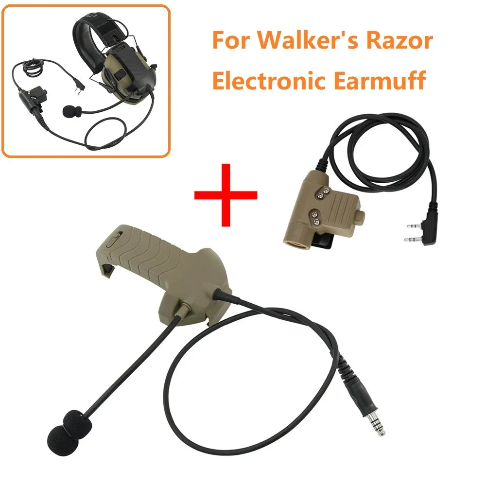 HEARGEAR Microphone & PTT for Walker's Razor Noise Canceling Electronic Earmuffs Anti-noise Airsoft Shooting Hunting Headphones
HEARGEAR Microphone & PTT for Walker's Razor Noise Canceling Electronic Earmuffs Anti-noise Airsoft Shooting Hunting Headphones