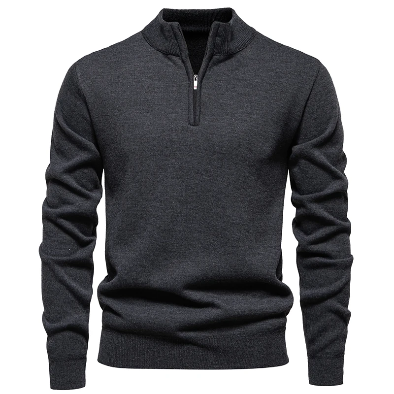 2026 New Men's Half-Zip Stand Collar Pullover Sweater Business Casual Youth Trend Plain Knitted Fleece Sweaters Knitwear Tops
2026 New Men's Half-Zip Stand Collar Pullover Sweater Business Casual Youth Trend Plain Knitted Fleece Sweaters Knitwear Tops