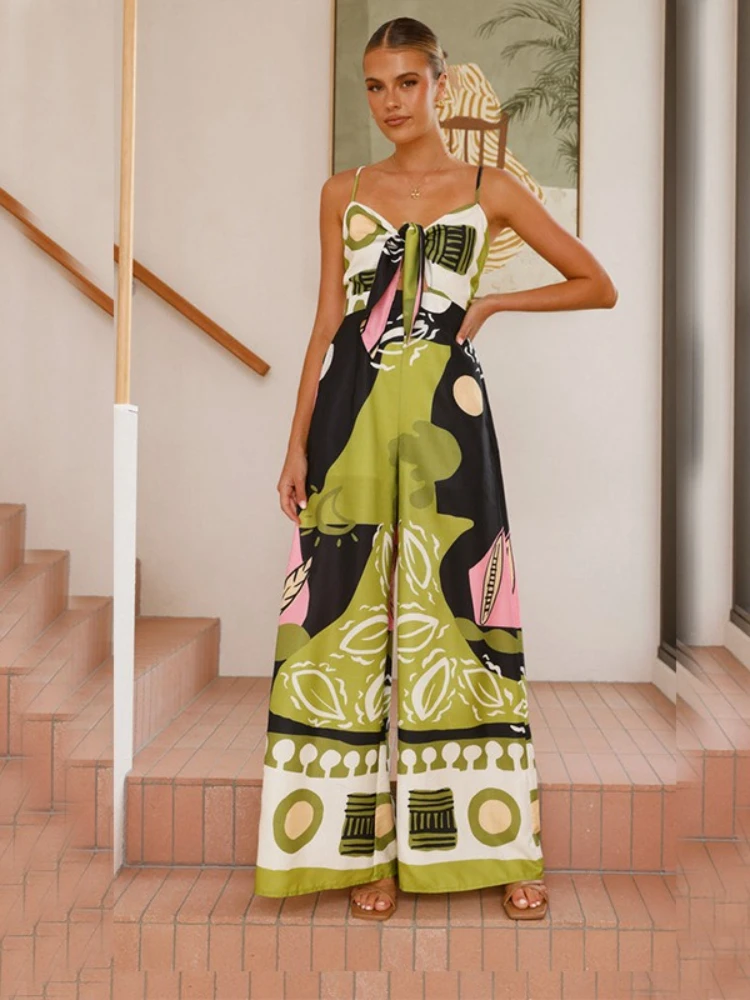 2025 New Summer Youth Elegant Women's Jumpsuit Casual Fashion Color Blocked Printed Chest Strap Street Style Jumpsuit
2025 New Summer Youth Elegant Women's Jumpsuit Casual Fashion Color Blocked Printed Chest Strap Street Style Jumpsuit
