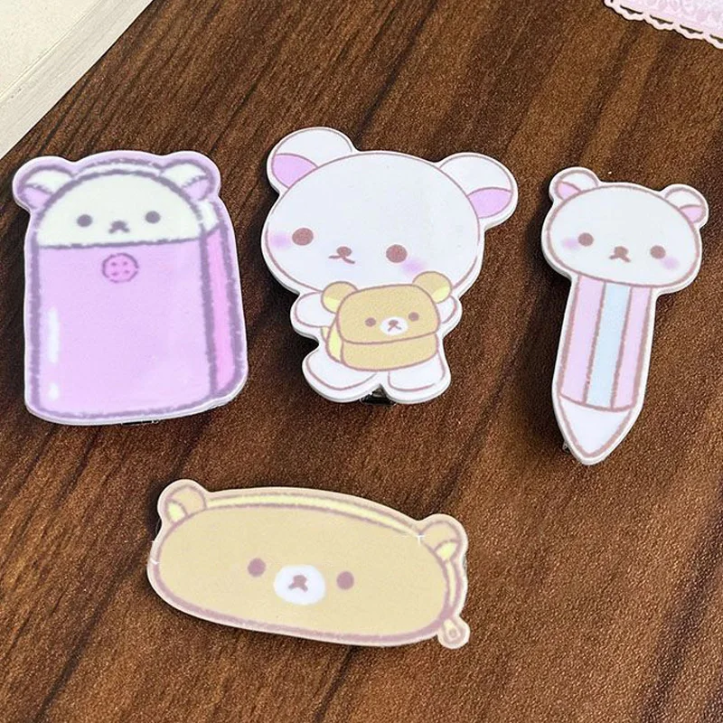 4 Pcs Cute Rilakkuma Hairpin Creativity Cartoon Stationery Shaped Hair Clips Girl Sweet Headwear Friend Party Decoration Gifts
4 Pcs Cute Rilakkuma Hairpin Creativity Cartoon Stationery Shaped Hair Clips Girl Sweet Headwear Friend Party Decoration Gifts