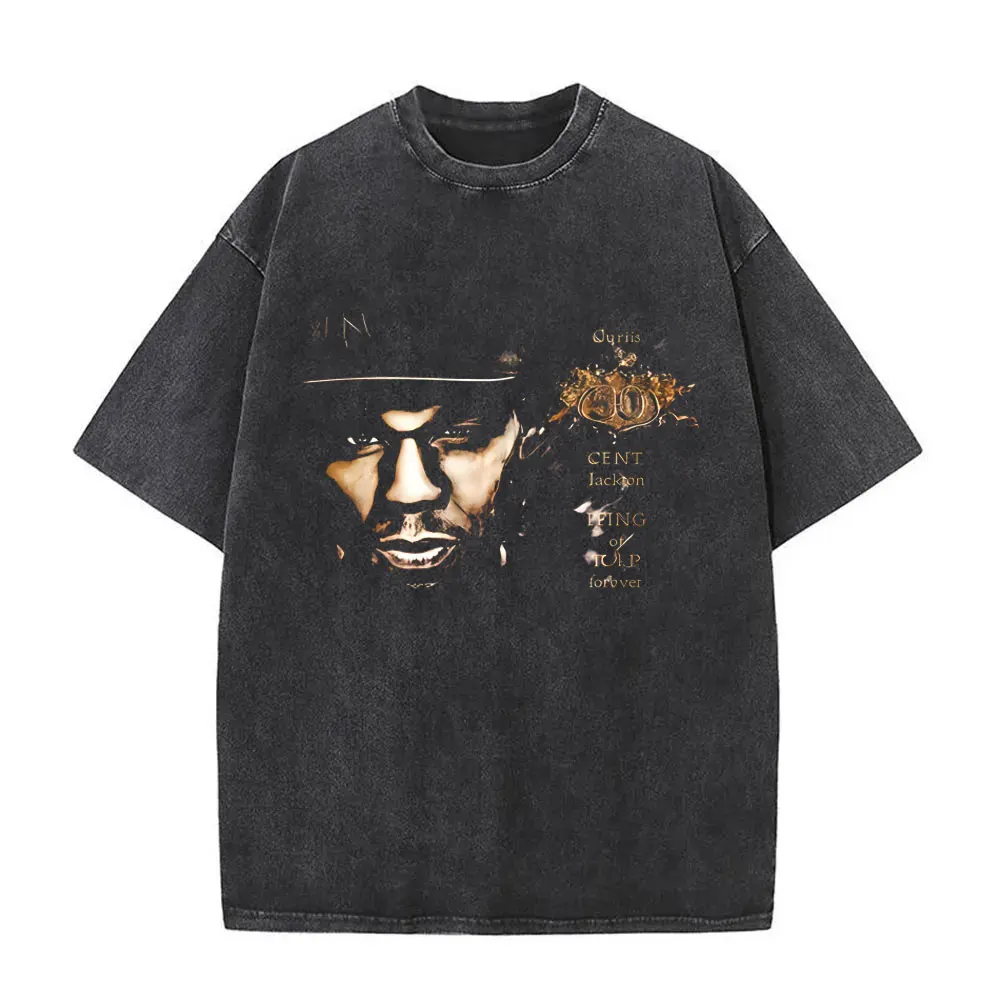 Washed Vintage Rapper 50 Cent Face Graphic T Shirts Men Hip Hop Retro Oversized Short Sleeve T-shirt Male Fashion Trend T-shirts
Washed Vintage Rapper 50 Cent Face Graphic T Shirts Men Hip Hop Retro Oversized Short Sleeve T-shirt Male Fashion Trend T-shirts