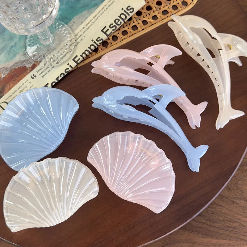 New Gradient Shell Hair Claw Summer Ocean Girl's Claw Clip Beach Trendy Crab Hair Clips Hair Accessories for Women
New Gradient Shell Hair Claw Summer Ocean Girl's Claw Clip Beach Trendy Crab Hair Clips Hair Accessories for Women