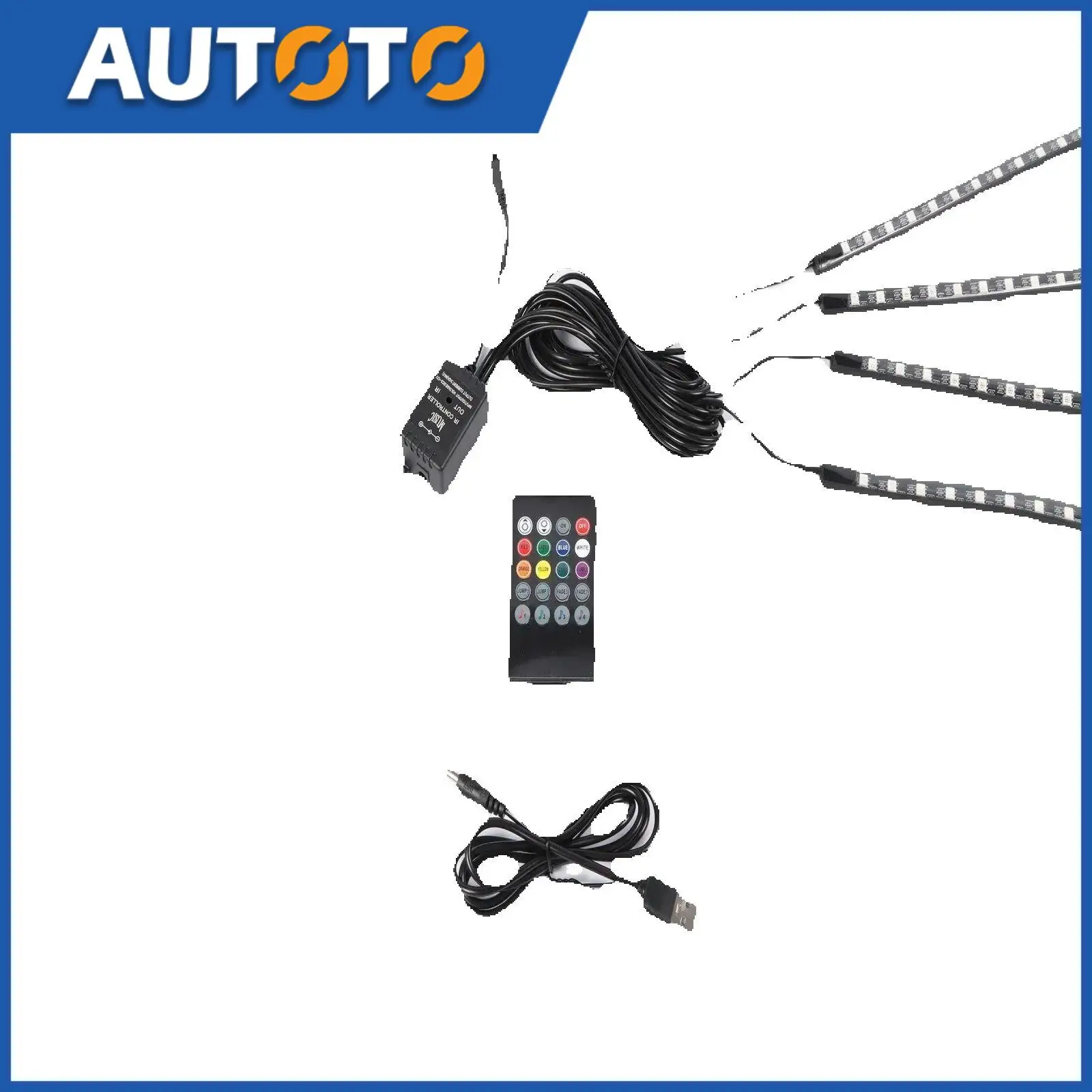 48LED RGB Atmosphere Light Strip Kit Wireless Remote Control For Car Motorcycle ATV Decorative Lighting 12V
48LED RGB Atmosphere Light Strip Kit Wireless Remote Control For Car Motorcycle ATV Decorative Lighting 12V