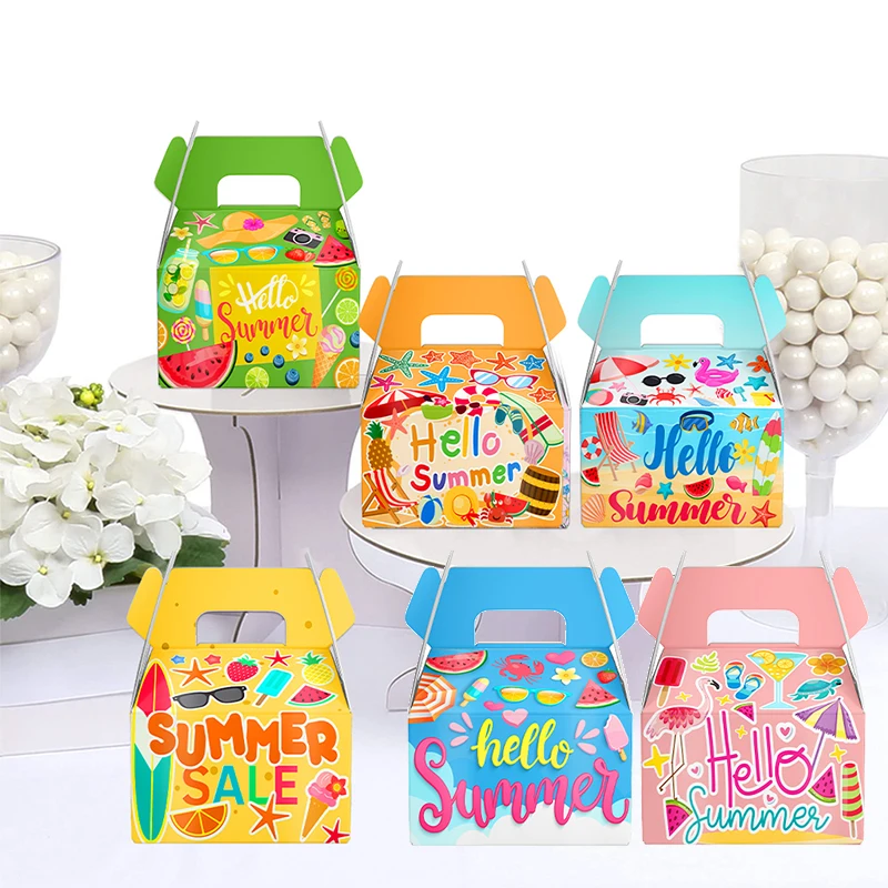 6pcs Hawaiian Paper Candy Boxes Hello Summer letter Gift Treat Boxes with Handle Tropical Summer Beach Pool Party Decorations
6pcs Hawaiian Paper Candy Boxes Hello Summer letter Gift Treat Boxes with Handle Tropical Summer Beach Pool Party Decorations
