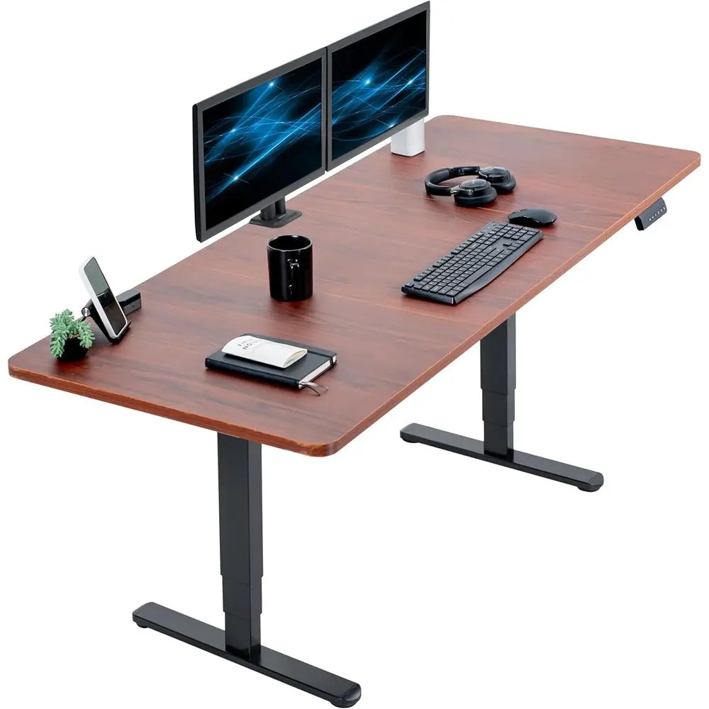 71x30 Dual Motor Sit-Stand Desk, Memory Height, 2B Series, Walnut Top, Black Frame, Desk Kit
71x30 Dual Motor Sit-Stand Desk, Memory Height, 2B Series, Walnut Top, Black Frame, Desk Kit