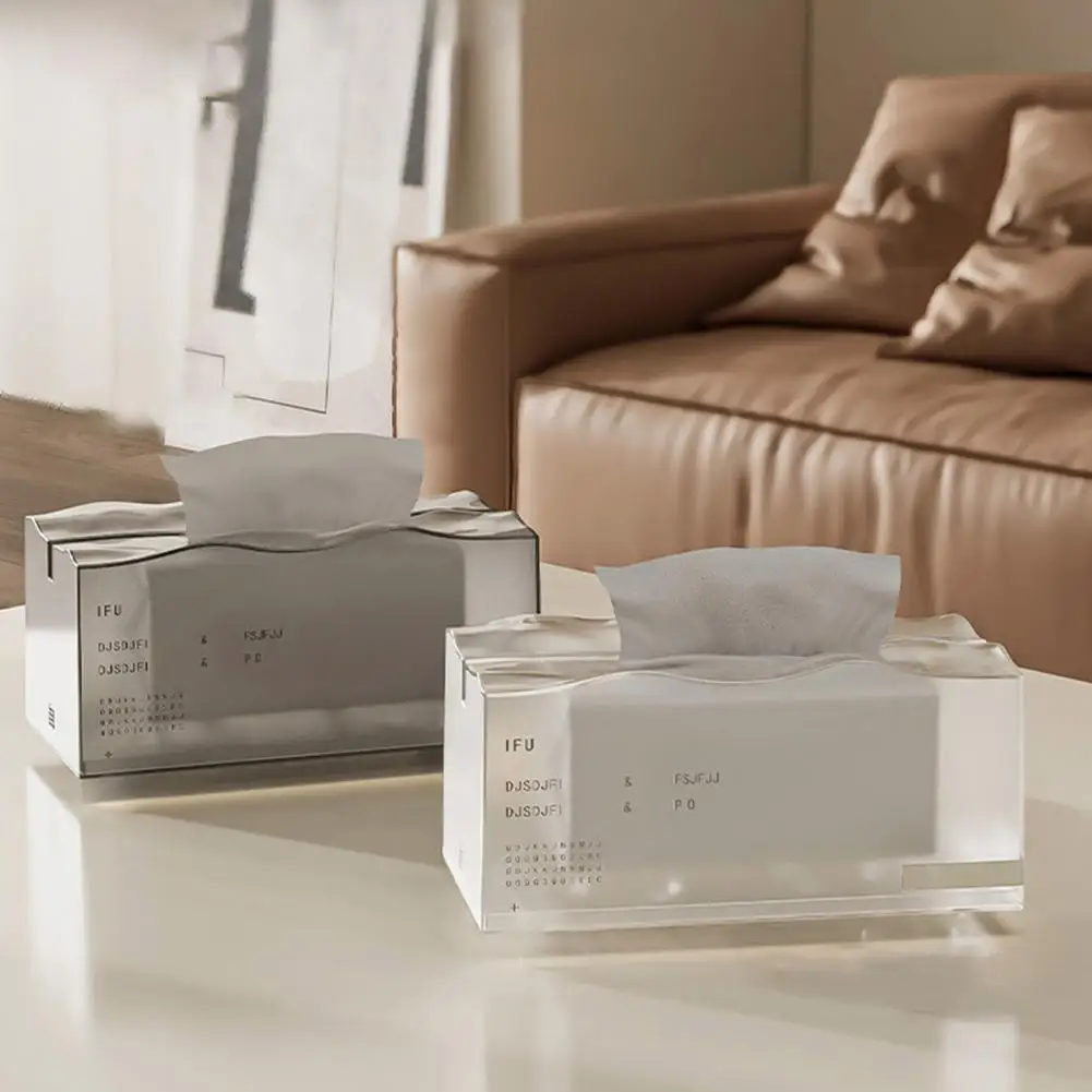 Tissue Dispenser Double-layer Transparent Tissue Box Holder with Capacity Frosted Texture Easy to Use Bathroom for Rectangular
Tissue Dispenser Double-layer Transparent Tissue Box Holder with Capacity Frosted Texture Easy to Use Bathroom for Rectangular
