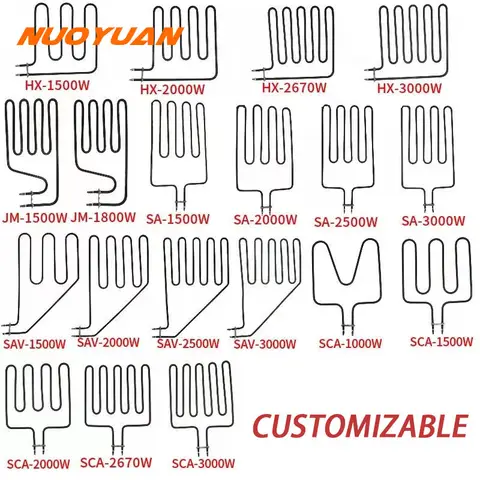 SUS304 220V Electric Heating Element High Temperature Stainless Steel Tubular Hot Air Heater Element for Sauna/Oven/Furnace