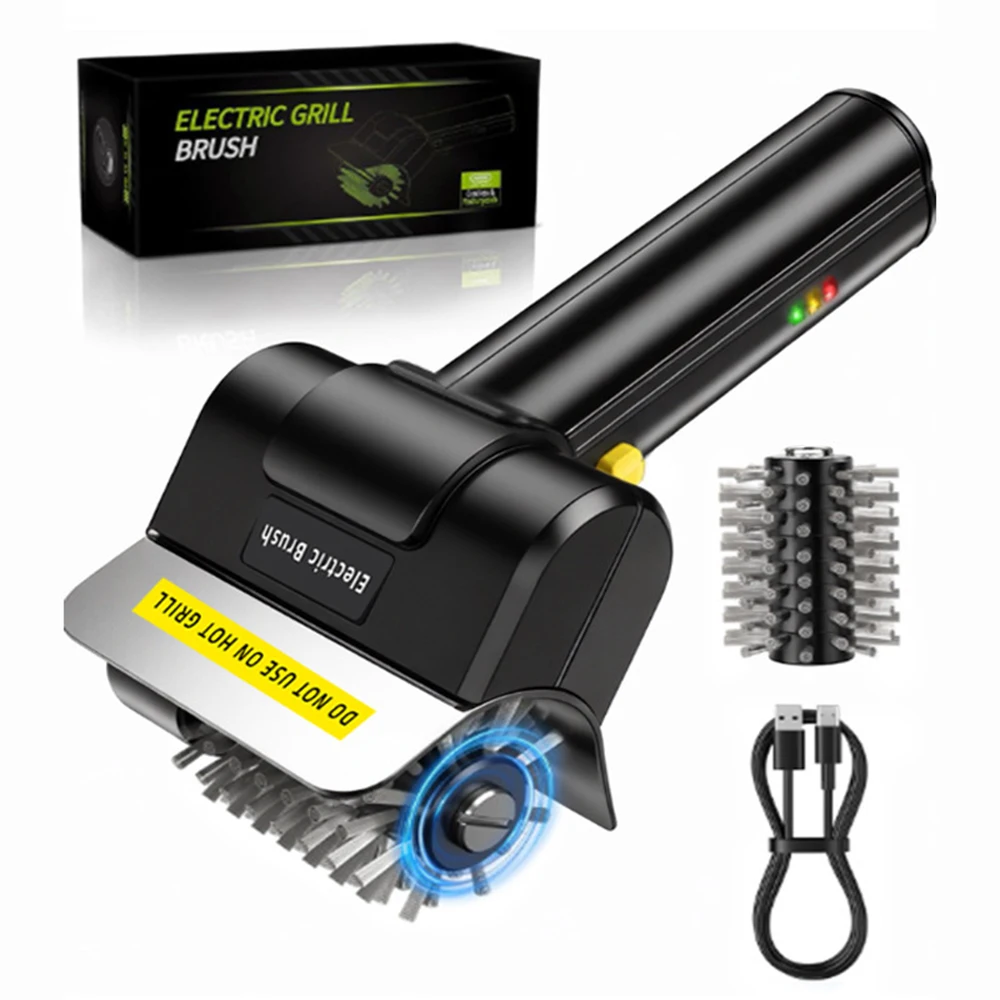 Electric Wire BBQ Brush Stainless Steel Roller Rechargeable Wireless Cleaning Brush Outdoor Camping Cleaning Brush Tool Set
Electric Wire BBQ Brush Stainless Steel Roller Rechargeable Wireless Cleaning Brush Outdoor Camping Cleaning Brush Tool Set