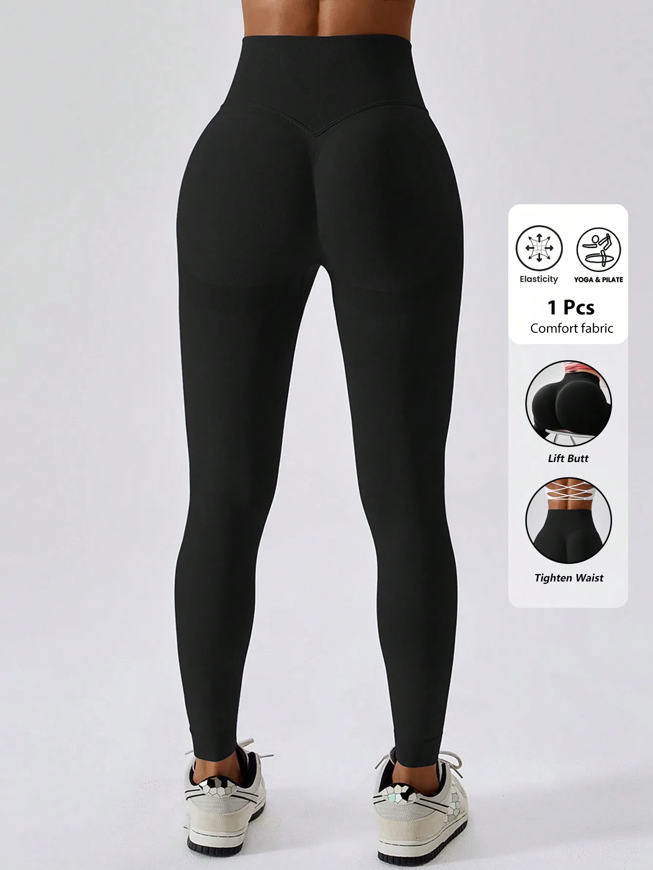 High Waist Seamless Sports Leggings Butt Lifting Tummy Control Slim Stretch Black Yoga Pants For Fitness Daily Wear
High Waist Seamless Sports Leggings Butt Lifting Tummy Control Slim Stretch Black Yoga Pants For Fitness Daily Wear