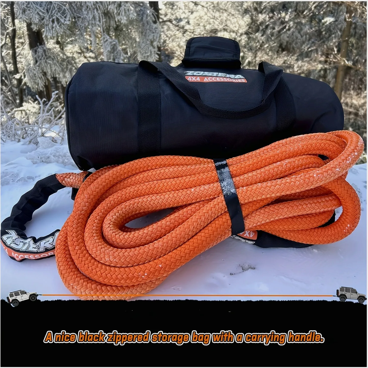 Heavy-Duty Kinetic Recovery Tow Rope – 1 Inch × 30 Feet Orange Snatch Strap for Off-Road Vehicle Recovery – Compatible with Jeep, Car, Truck, ATV, UTV & SUV – Durable Elastic Towing Rope with High-Strength Webbing and Reinforced End Loops
Heavy-Duty Kinetic Recovery Tow Rope – 1 Inch × 30 Feet Orange Snatch Strap for Off-Road Vehicle Recovery – Compatible with Jeep, Car, Truck, ATV, UTV & SUV – Durable Elastic Towing Rope with High-Strength Webbing and Reinforced End Loops