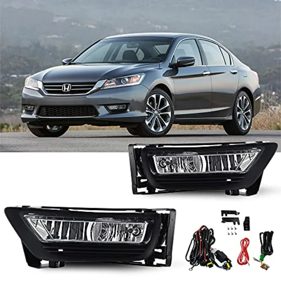 Fog Lights Assembly Replacement Compatible with 2013 2014 2015 Honda Accord 4 Door Sedan Fog Lamps with H11 12V 55W Halogen Bul
Fog Lights Assembly Replacement Compatible with 2013 2014 2015 Honda Accord 4 Door Sedan Fog Lamps with H11 12V 55W Halogen Bul
