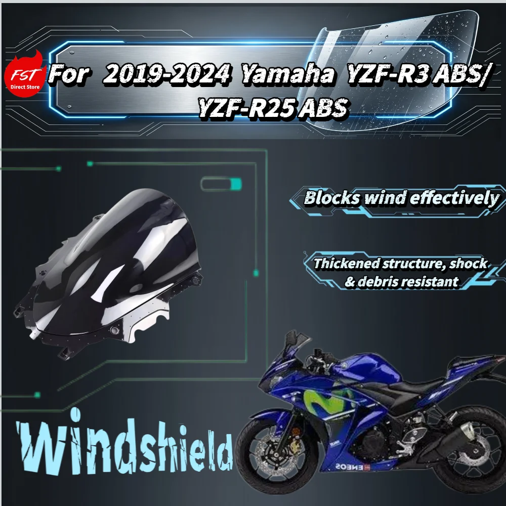 For Yamaha R3 R25 2019-2024 Sport Racing Heightened Front Windshield Windscreen Wind Deflector Modified Kit
For Yamaha R3 R25 2019-2024 Sport Racing Heightened Front Windshield Windscreen Wind Deflector Modified Kit