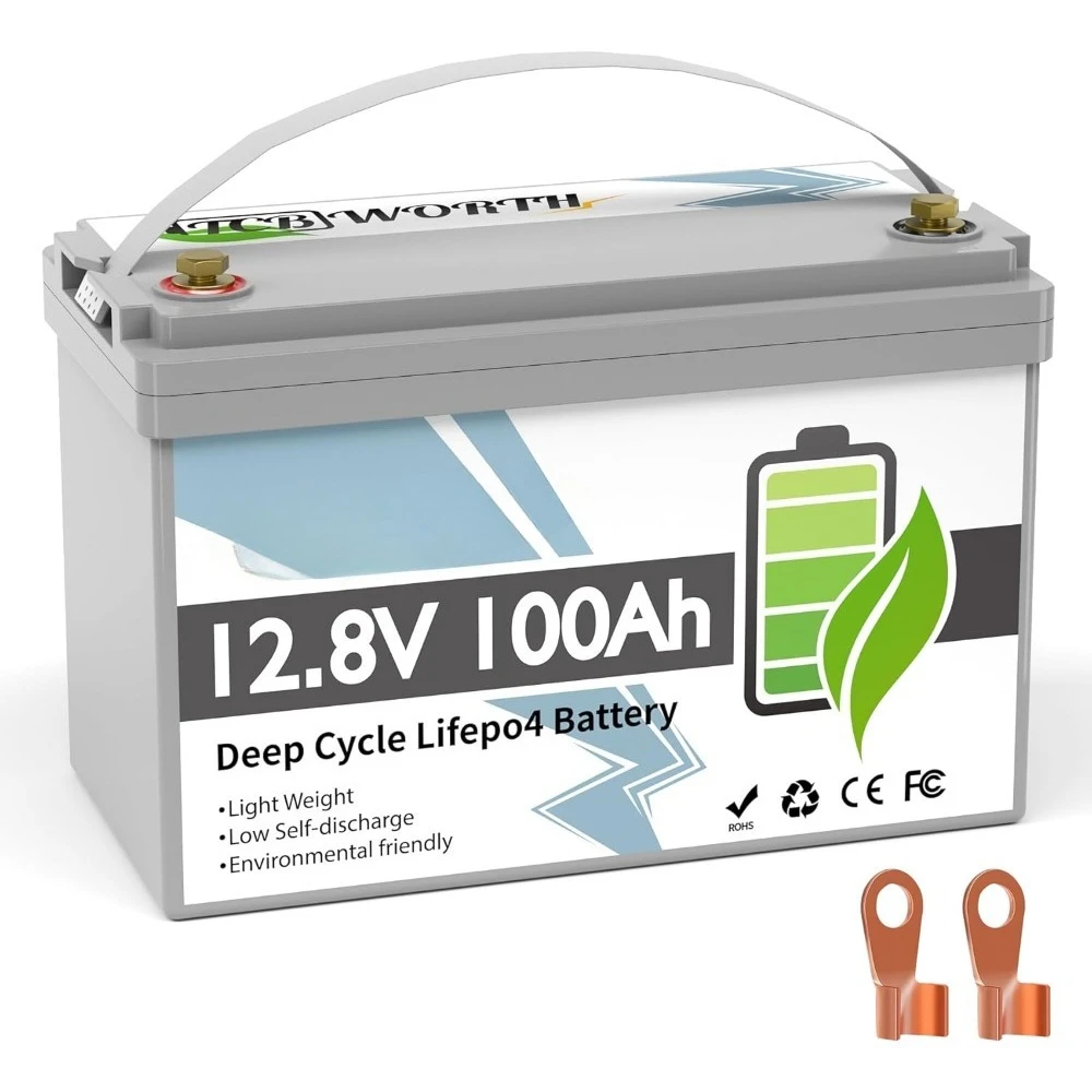 12V 100Ah LiFePO4 Battery, Rechargeabel Deep Cycle Lithium Batteries, 100A BMS with Low-Temp Protection, Perfect for RV
12V 100Ah LiFePO4 Battery, Rechargeabel Deep Cycle Lithium Batteries, 100A BMS with Low-Temp Protection, Perfect for RV