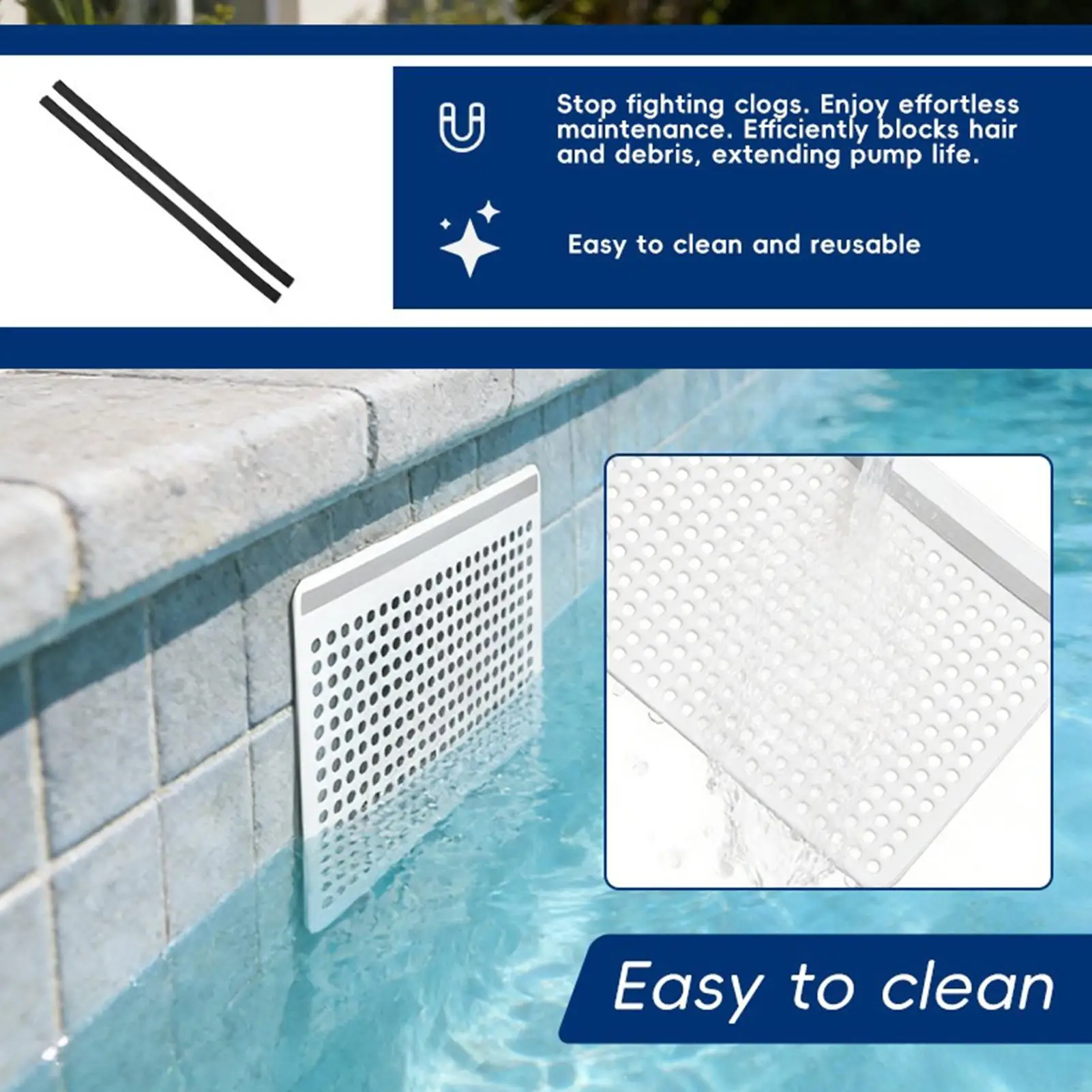 Pool Skimmer Guard Prevent Clogging Easy Installation Removable Rustproof Pools Skimmer Saver Screen For Home Gym Park Hotel
Pool Skimmer Guard Prevent Clogging Easy Installation Removable Rustproof Pools Skimmer Saver Screen For Home Gym Park Hotel