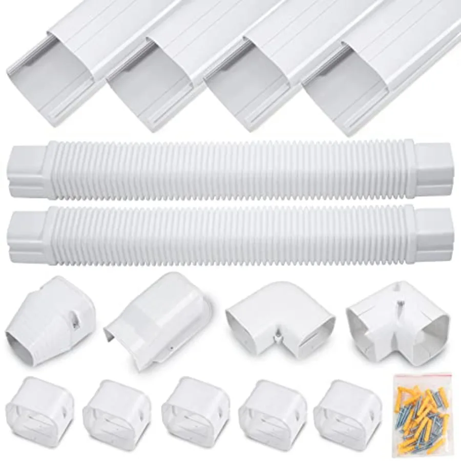 DWALE 3" 17Feet PVC Decorative Line Set Cover Kit, Mini Split line Set Cover, for Ductless Mini Split Air Conditioner and Centr
DWALE 3" 17Feet PVC Decorative Line Set Cover Kit, Mini Split line Set Cover, for Ductless Mini Split Air Conditioner and Centr