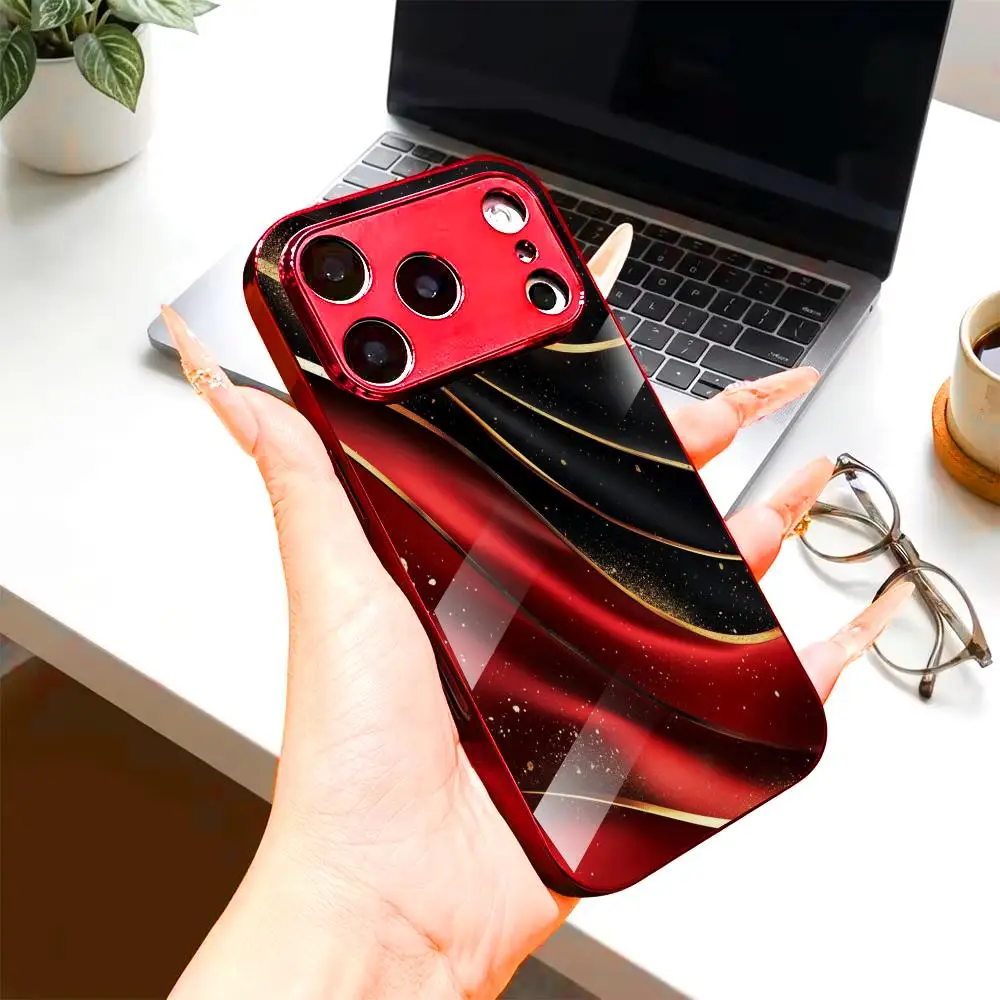 Red Black Gold Wave Print For iphone 17 pro max cover fashion phone cases Glass Phone Case for iPhone 17、16、15、14、13、pm Pro Plus
Red Black Gold Wave Print For iphone 17 pro max cover fashion phone cases Glass Phone Case for iPhone 17、16、15、14、13、pm Pro Plus