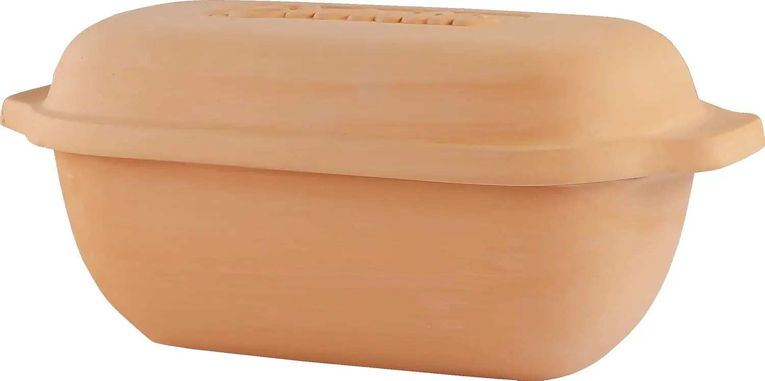 Clay Bread Roaster, Non-Stick Pot with Lid, Healthy Steam Baking, 2 Quarts, Free Recipe
Clay Bread Roaster, Non-Stick Pot with Lid, Healthy Steam Baking, 2 Quarts, Free Recipe