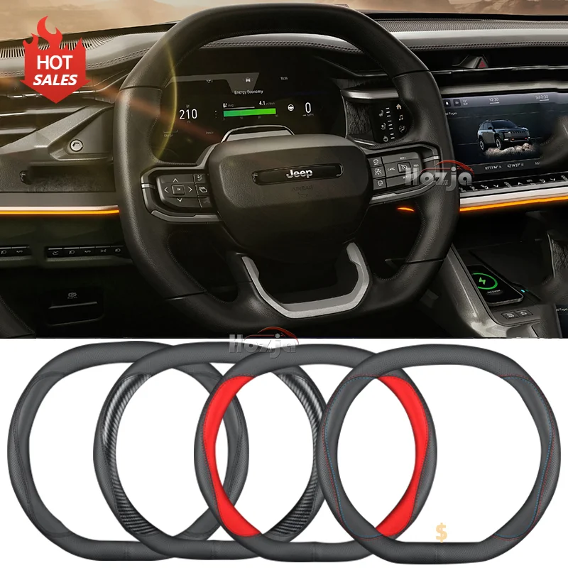 Leather Car Steering Wheel Cover for Jeep Wagoneer S 2024 2025 Non-slip Auto Interior Accessories
Leather Car Steering Wheel Cover for Jeep Wagoneer S 2024 2025 Non-slip Auto Interior Accessories