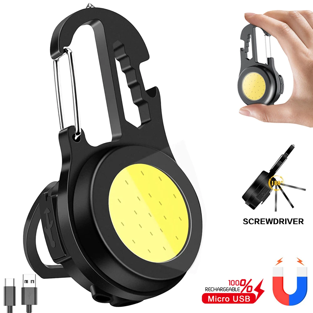 Multifunction Mini Keychain LED Flashlight with Screwdriver Portable Magnetic Camping Light 4 Modes Emergency Self-defense Torch
Multifunction Mini Keychain LED Flashlight with Screwdriver Portable Magnetic Camping Light 4 Modes Emergency Self-defense Torch